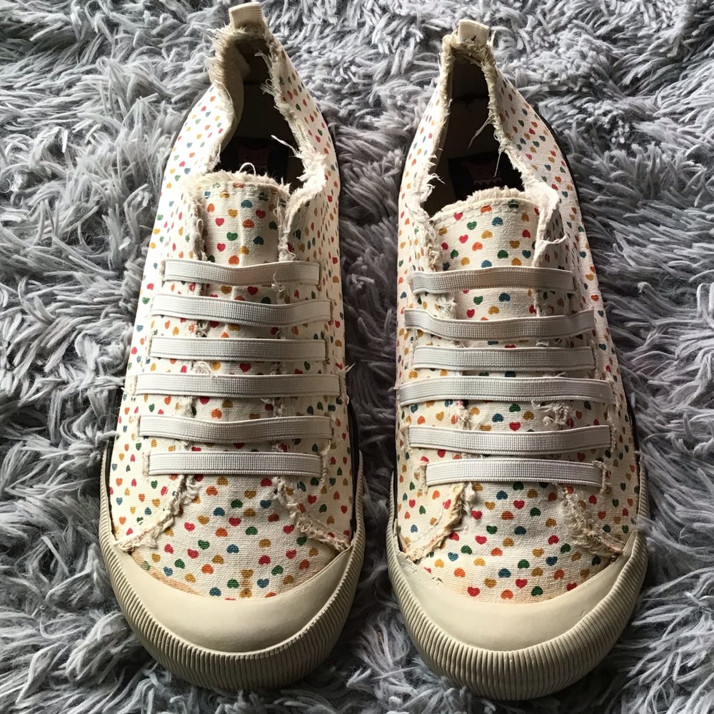 Vintage K9 Rocket Dog Slip On 8.5 multicolor heart